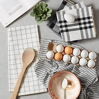 DII® Black Farmhouse Woven Dishtowel Set