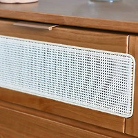 Hello Honey® Crawford 24" Solid Wood Nightstand with Storage Drawers and Cane Detail