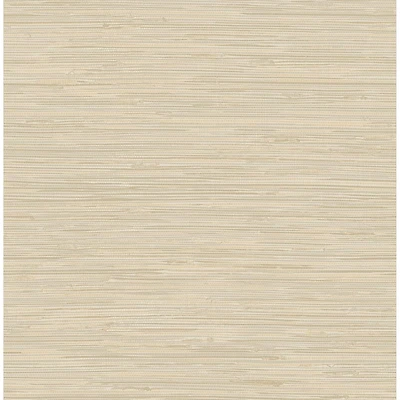 NuWallpaper Cream Tibetan Grasscloth Peel & Stick Wallpaper