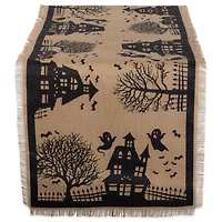 DII® 74" Haunted House Burlap Table Runner