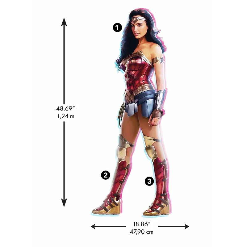 RoomMates Wonder Woman Peel & Stick Giant Wall Decals