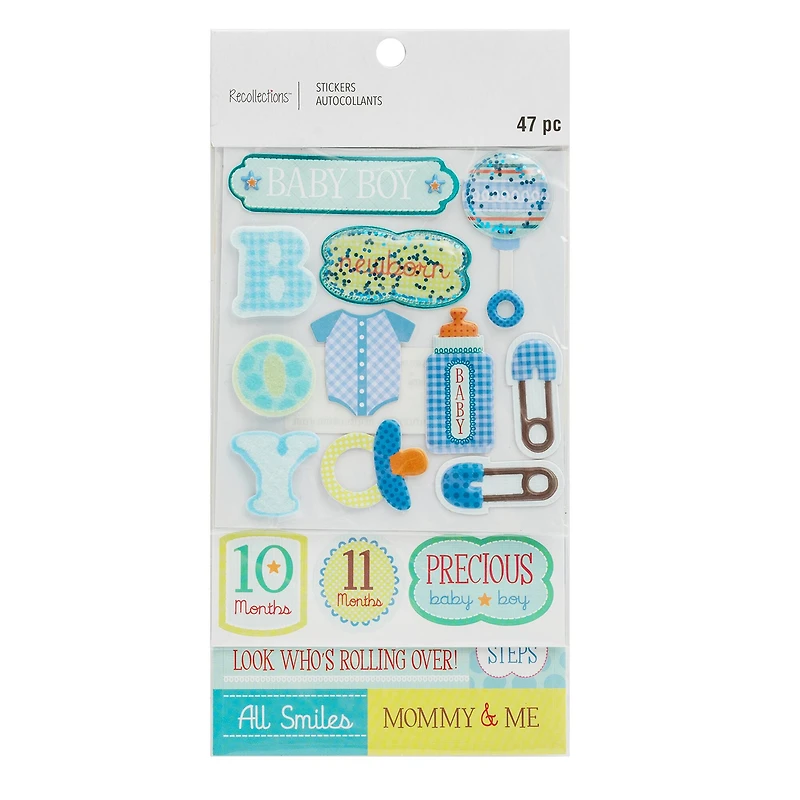 Traditional Baby Boy Dimensional Sticker Flip Pack by Recollections™