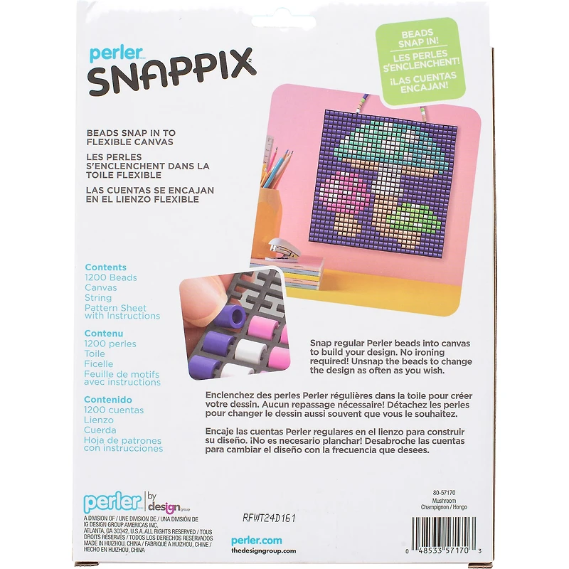 Perler™ Snappix™ Large Mushroom Bead Craft Kit