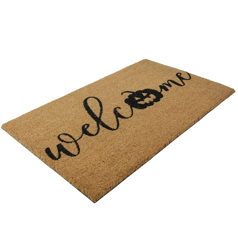 Natural Coir Pumpkin Welcome Halloween Doormat
