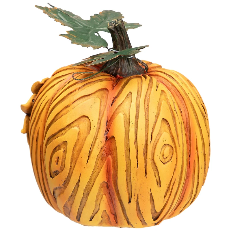 6.5" Brown & Yellow Sunflower Blessings Thanksgiving Tabletop Pumpkin Décor