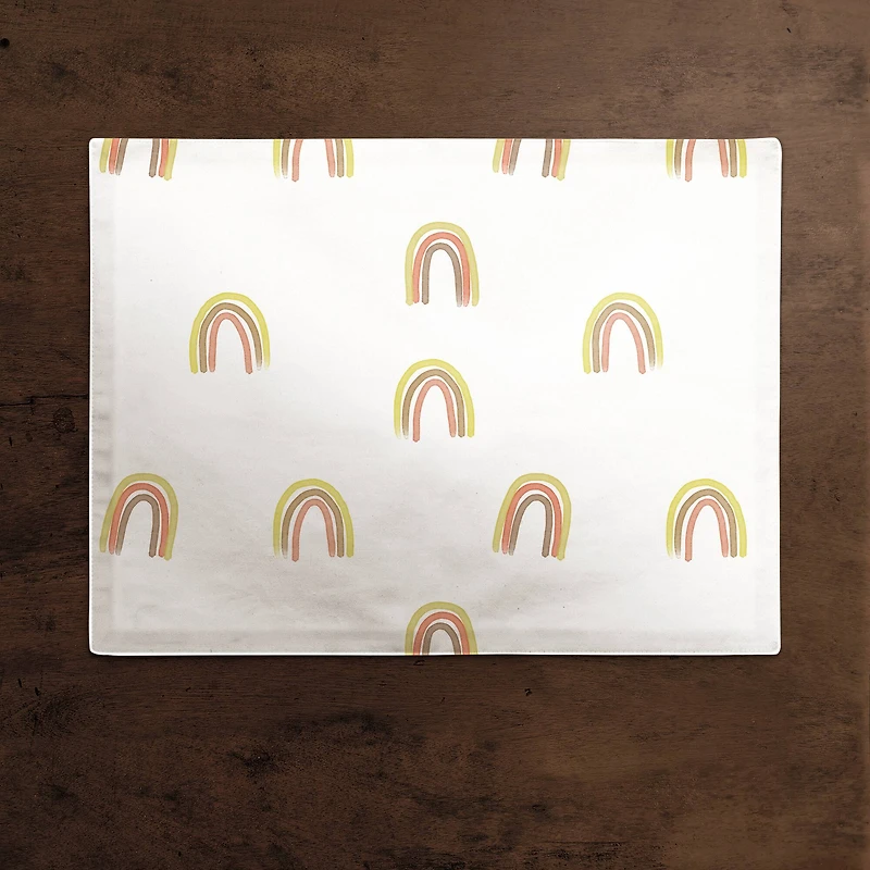 Random Rainbow Pattern Cotton Twill Placemat