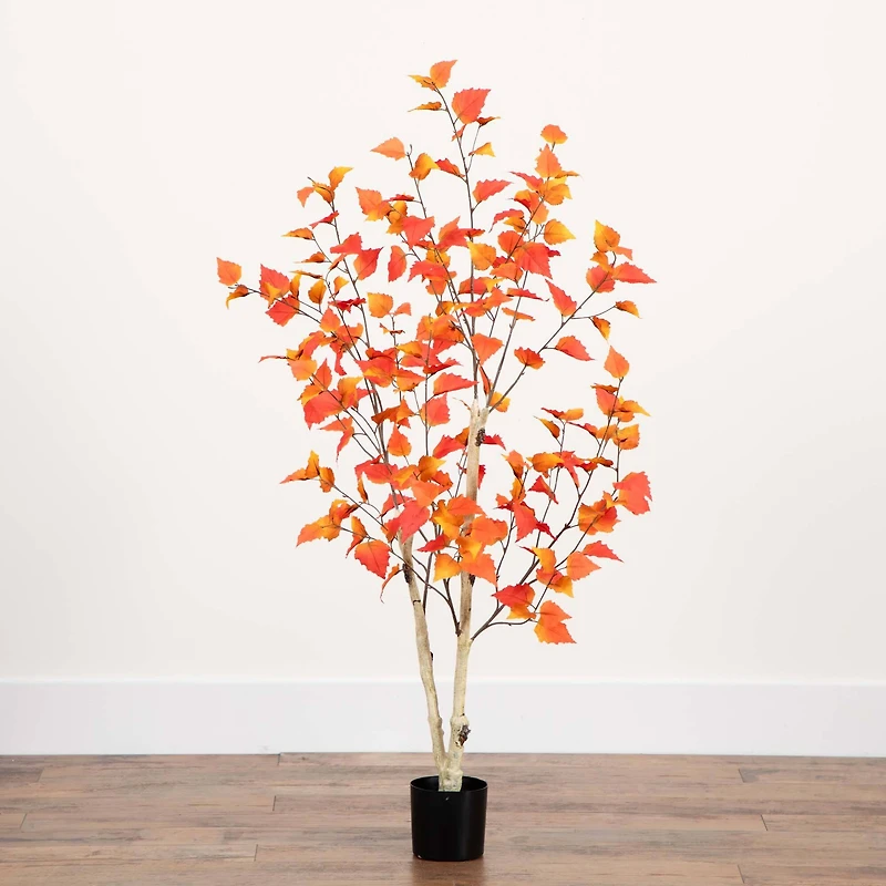 4ft. Potted Artificial Autumn Birch Tree