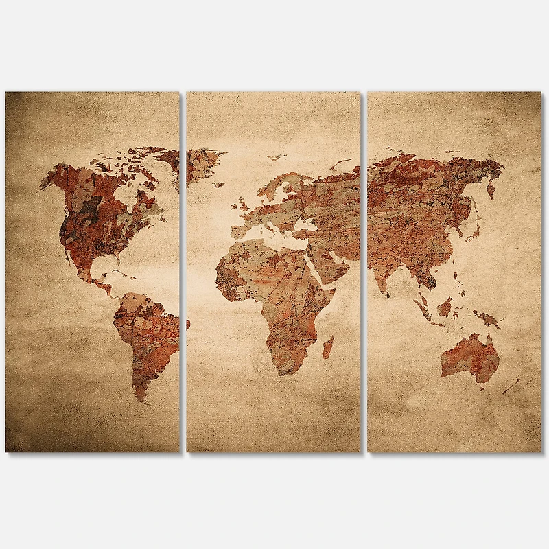 Designart - Ancient Map of The World VII