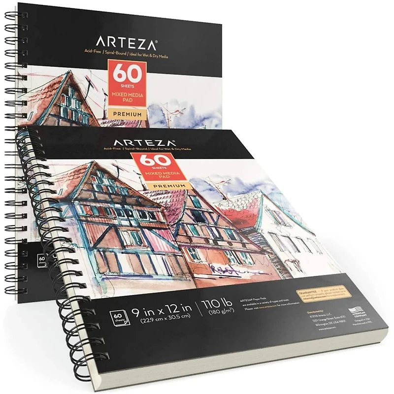 Arteza® 9" x 12" Mixed Media Pads, 2ct.