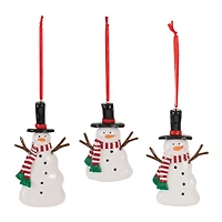 Clay Dough Snowman Ornament Set