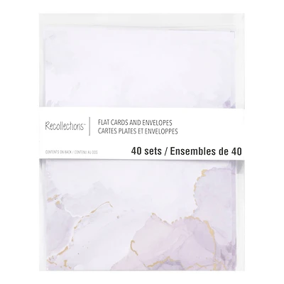 Gray Watercolor Flat Cards & Envelopes by Recollections™, 4.25" x 5.5"