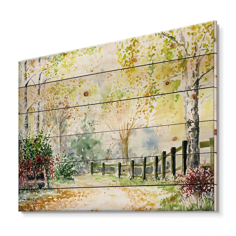 Designart - Autumn Countryside Landscape In The Afternoon