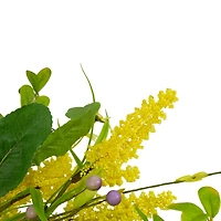 25" Yellow & Purple Daisy & Berry Floral Spring Wreath