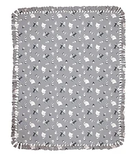 Nightmare Before Christmas 72" Jack & Sally Love No Sew Fleece Throw Kit