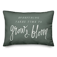 Everything Takes Time 20" x 14" Throw Pillow