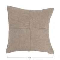 Hello Honey® Natural Woven Linen Blend Pieced Pillow
