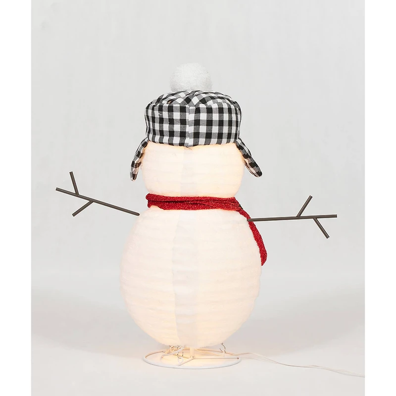 2.5ft. Pop-Up Plush Snowman Sculpture