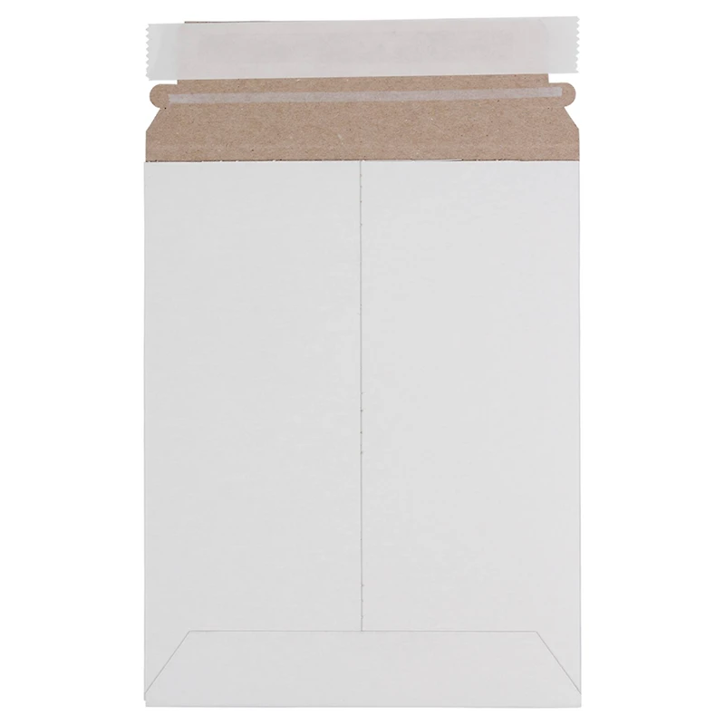 JAM Paper 7" x 9" White Flat Photo Mailer Peel & Seal Closure Envelopes, 6ct.