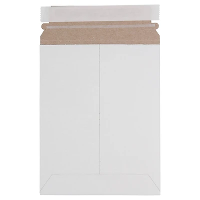 JAM Paper 7" x 9" White Flat Photo Mailer Peel & Seal Closure Envelopes, 6ct.