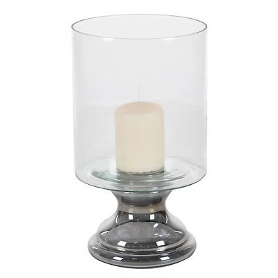14" Clear Glass Traditional Candle Holder
