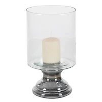 14" Clear Glass Traditional Candle Holder