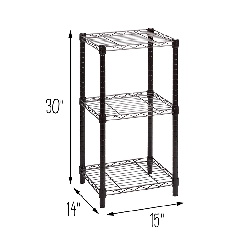 Honey Can Do Small 3-Tier Adjustable Storage Shelving Unit