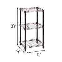 Honey Can Do Small 3-Tier Adjustable Storage Shelving Unit