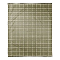 Green Multi Plaid Coral Fleece Blanket