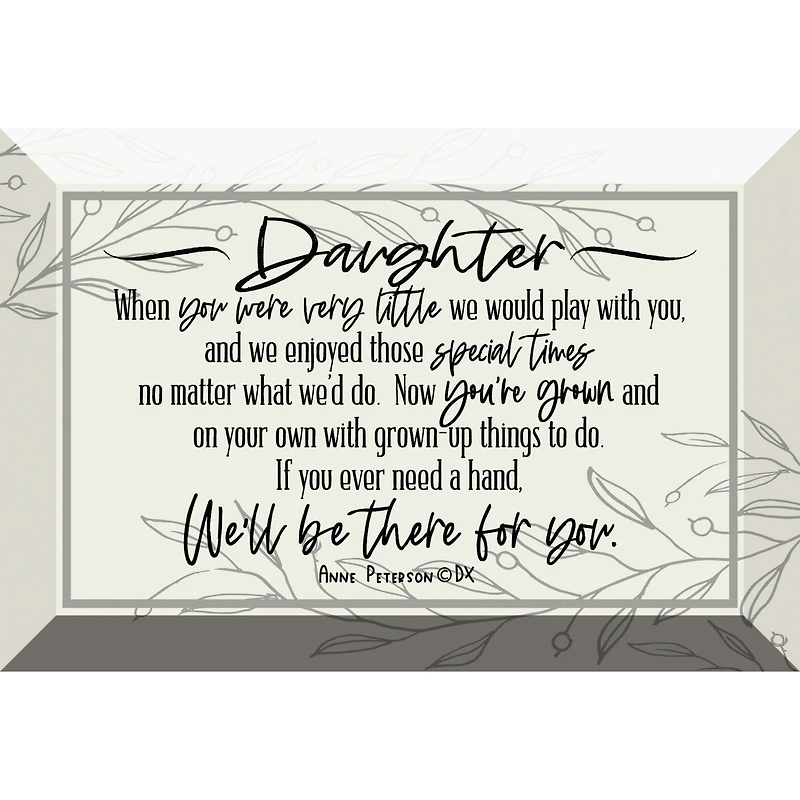 Daughter Glass Plaque with Easel