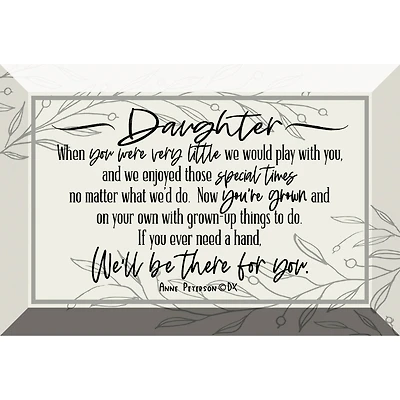 Daughter Glass Plaque with Easel