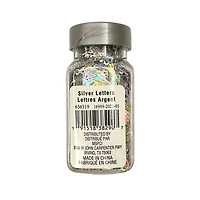 Specialty Polyester Glitter Silver Holographic Letters by Recollections™