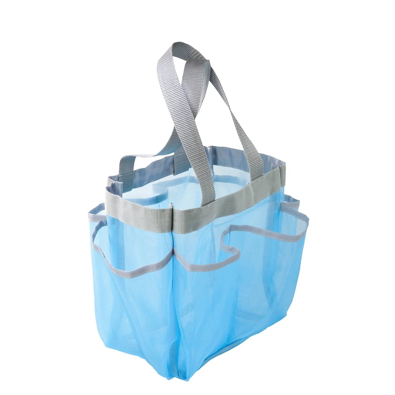 Honey Can Do Blue 6 Pocket Blue Shower Tote