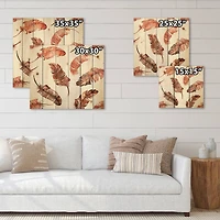 Designart - Ethinic Orange Feathers