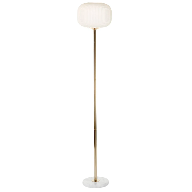 CosmoLiving by Cosmopolitan White Metal Modern Floor Lamp, 64" x 12" x 12"
