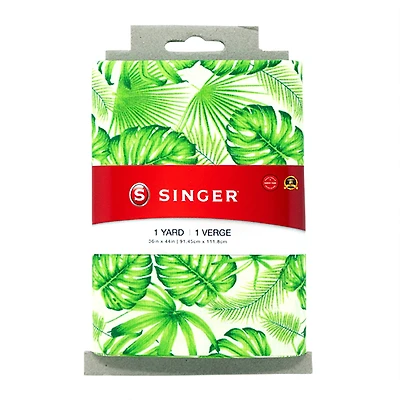 SINGER Palm Leaves Print Ringspun Cotton Fabric
