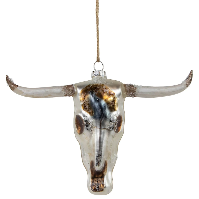 Longhorn Glass Christmas Ornament