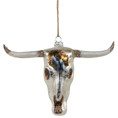 Longhorn Glass Christmas Ornament