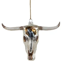 Longhorn Glass Christmas Ornament