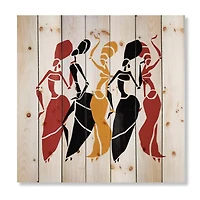 Designart - Beautiful Dancers Afro American Silhouettes