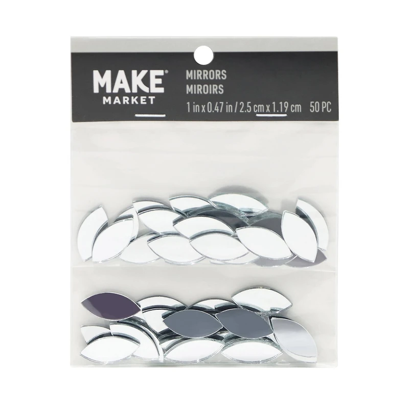1" Leaf Glass Mirrors, 50ct. by Make Market®