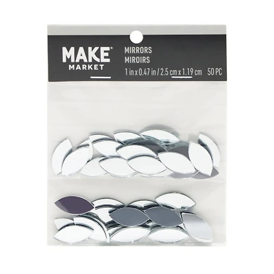 1" Leaf Glass Mirrors, 50ct. by Make Market®