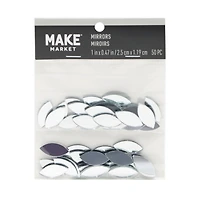 1" Leaf Glass Mirrors, 50ct. by Make Market®