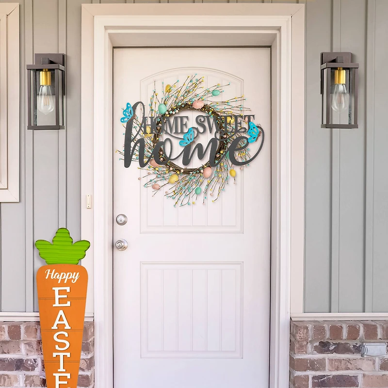 Glitzhome® 24" Metal Home Sweet Home Wall Décor with Changeable Shapes