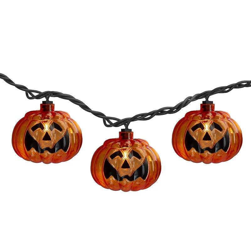 10ct. Jack-O-Lantern Shaped Halloween Lights