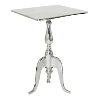 16" Silver Traditional Accent Table