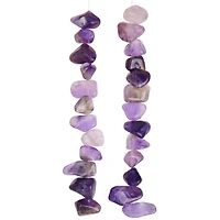 12 Pack: Amethyst Teardrop Stone Beads, 15mm by Bead Landing™