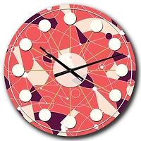 Designart 'Retro Geometric Grid I Mid-Century Modern Wall Clock