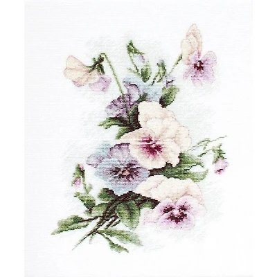 Luca-s Pansies Counted Cross Stitch Kit
