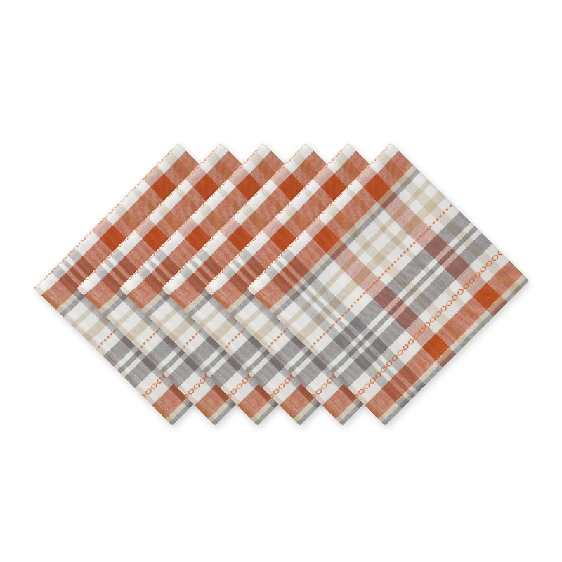 DII® Autumn Afternoon Plaid Dinner Napkins, 6ct.