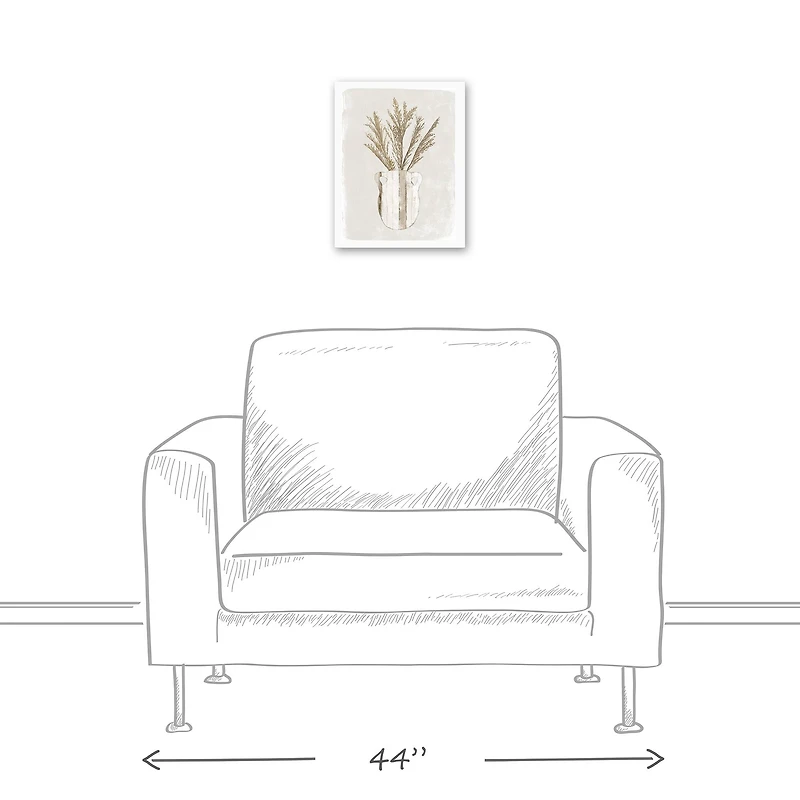 Pampas Jug Striped 11" x 14" Canvas Wall Art